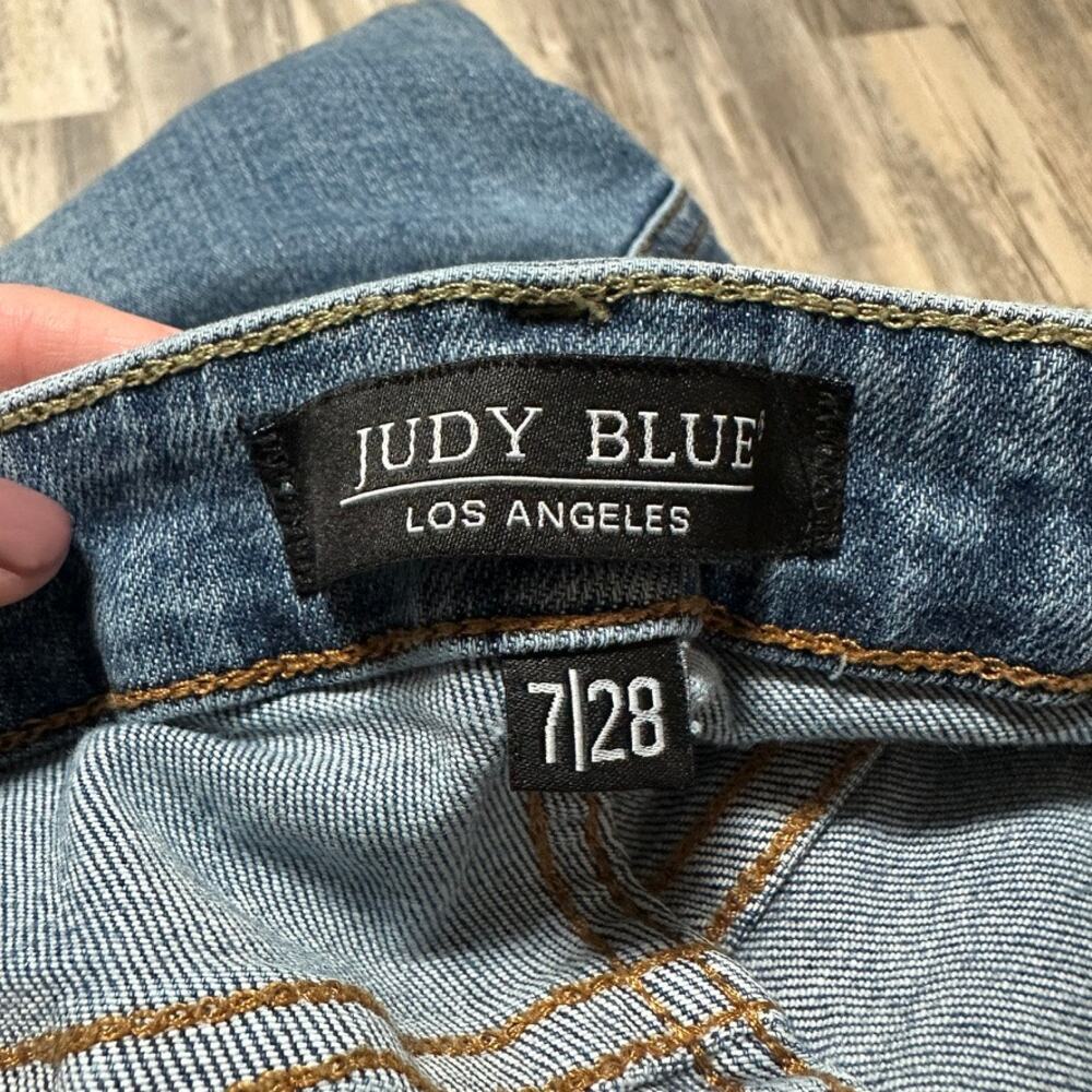 Judy Blue Boyfriend Fit Jeans Womens 7/28 Blue High Rise Stretch JB88337 - Picture 8 of 9